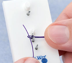 Wire being placed in wire jig